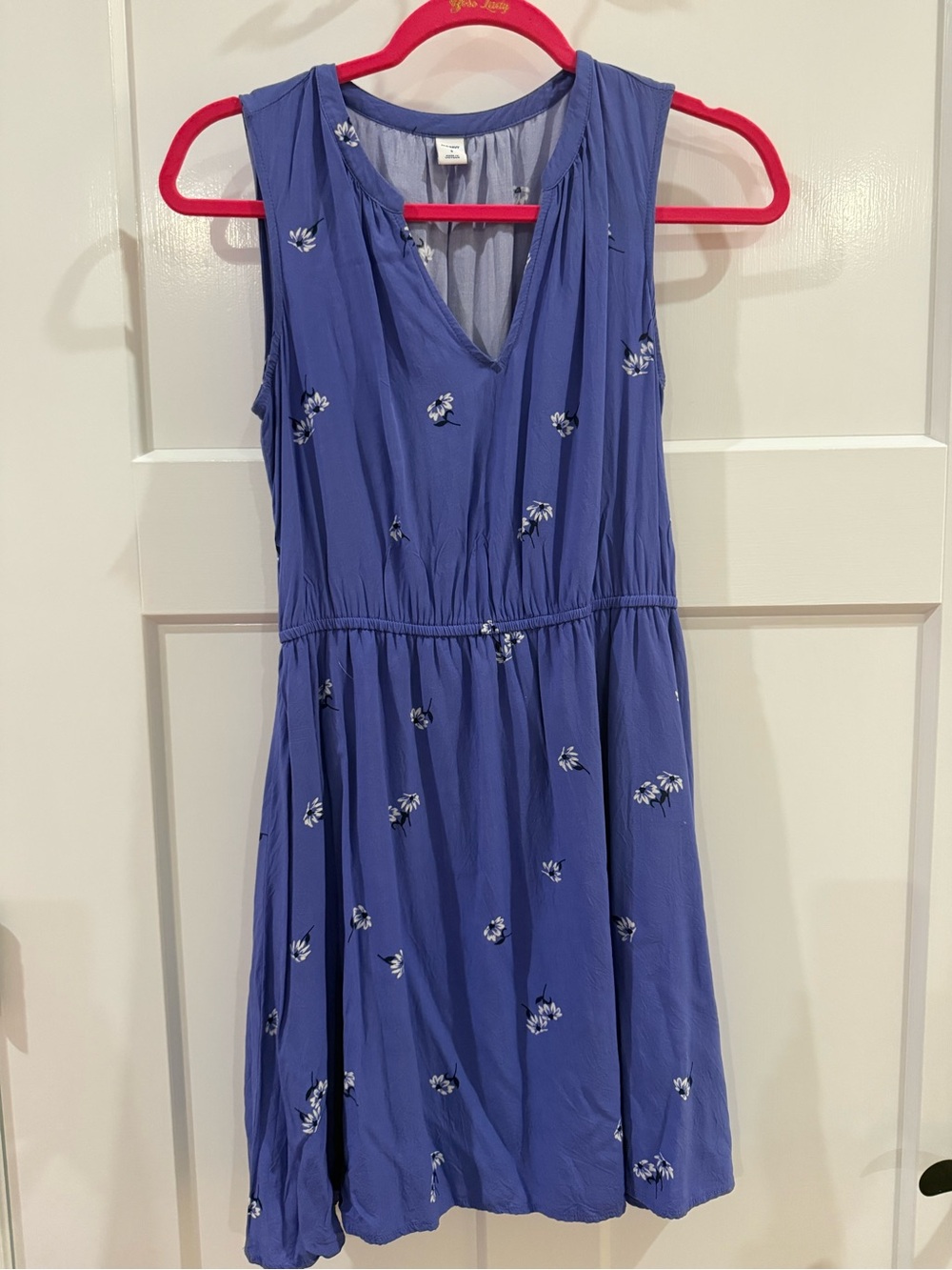 Old Navy Periwinkle Sleeveless V-Neck Floral Dress